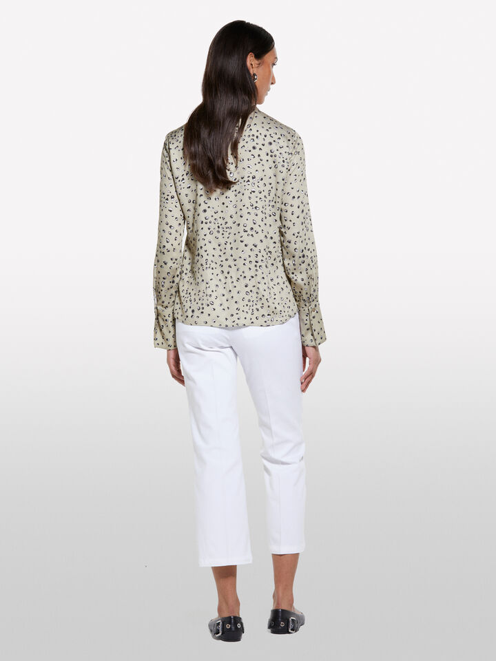 Hose flare fit in Weiß - flare hosen für damen - Weiss | Sisley image number 3